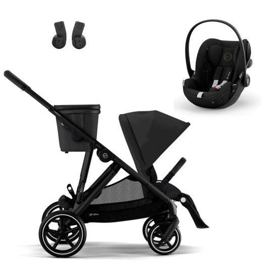 Cybex - Gazelle S Stroller - Cloud G Car Seat - (Base G & Adapters Are Optional ) - Moon Black - Travel System
