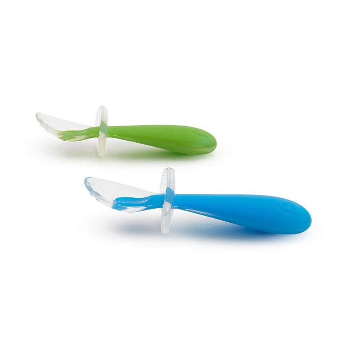 Munchkin - Gentle Scoop Spoon - Blue/Green - 2pcs