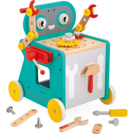 Janod - Brico' Kids Robot Trolley - Wooden