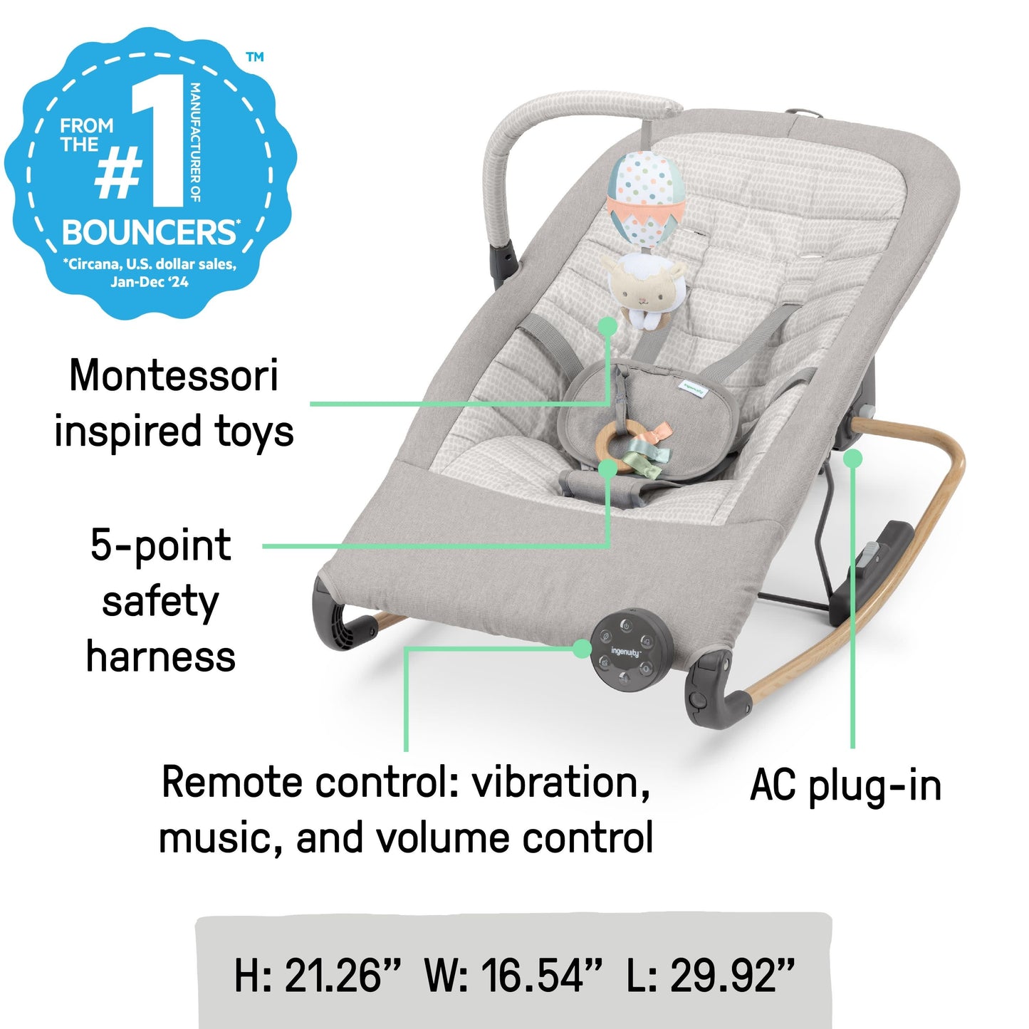 Kids2 - Ingenuity Keep Inmotion Automatic Rocker