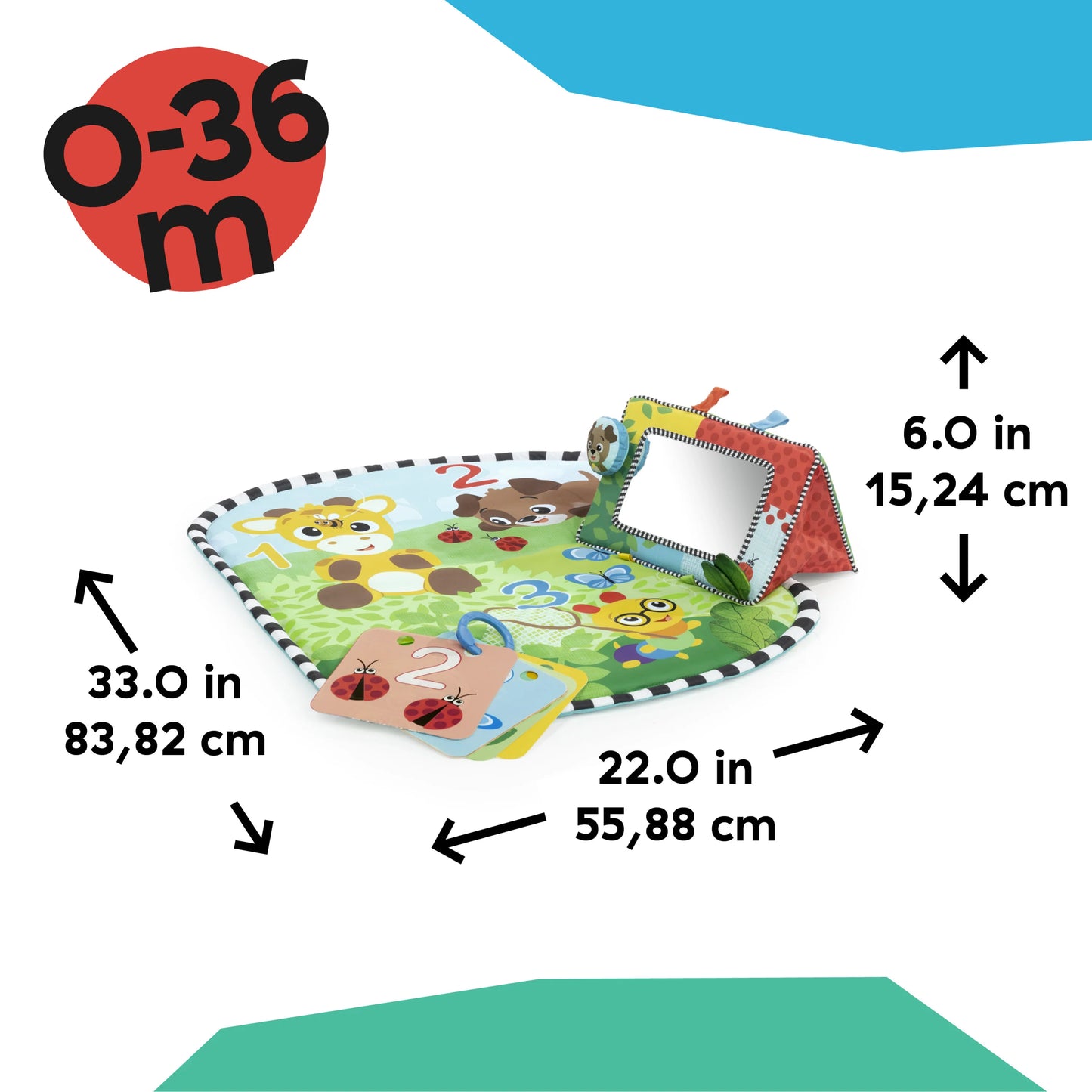Kids2 - Be Dg Tummy Time - Mat And Mirror