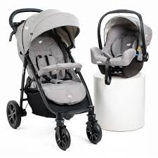 Joie - Litetrax Stroller  Travel System - Gemm Car Seat - Pebble