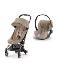 Cybex - Coya Stroller - Cloud G Car Seat - (Base G, Adapetrs7Bumpers Are Optional) - Matt Black/Cozy Beige - Travel System