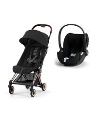Cybex - Coya Stroller - Cloud G Car Seat - (Base G, Adapters&Bumpers Are Optional) - Rosegold/Sepia Black - Travel System