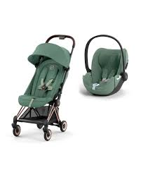 Cybex -  Coya Stroller - Cloud T Car Seat - (Base T ,Adapetrs &Bumpers Are Optional ) - Matt Black/Leaf Green - Travel System