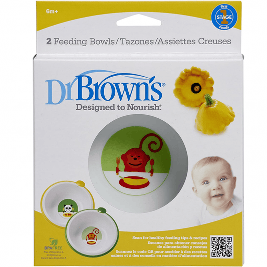 DrBrown's - Feeding Bowls - 2pack - Panda&Monkey