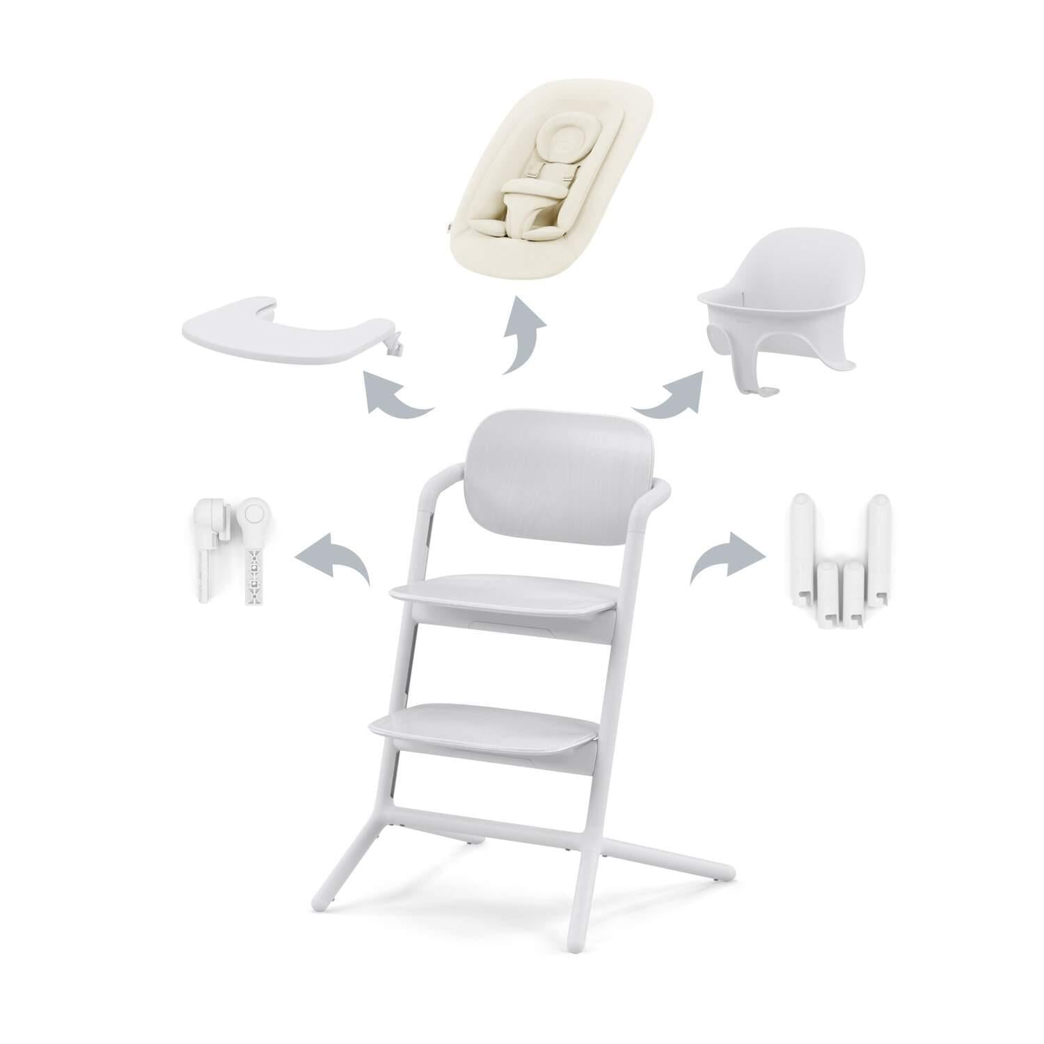Cybex LEMO Chair 4-in-1 Set All White