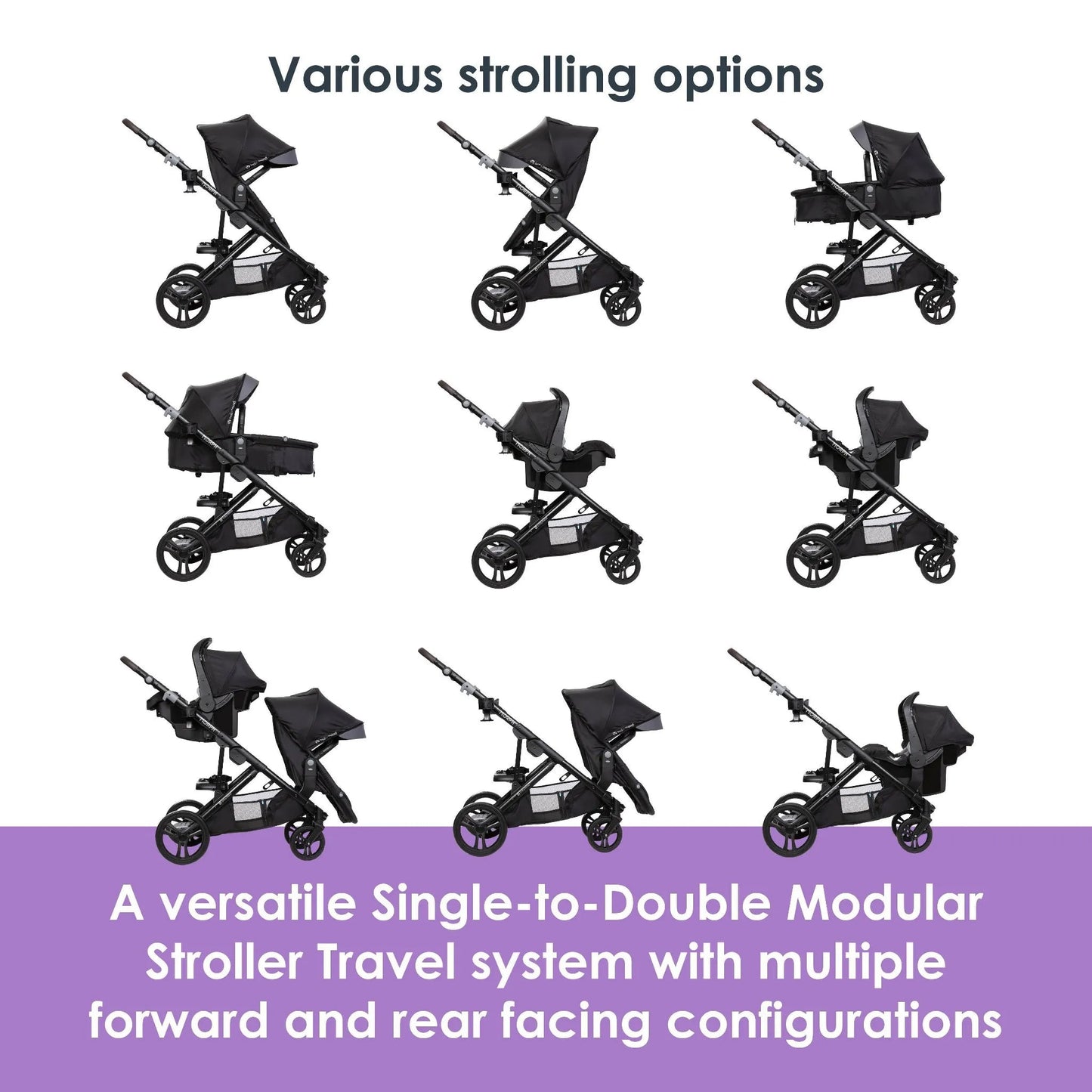BabyTrend - Morph Single To Double Modular - Dash Black