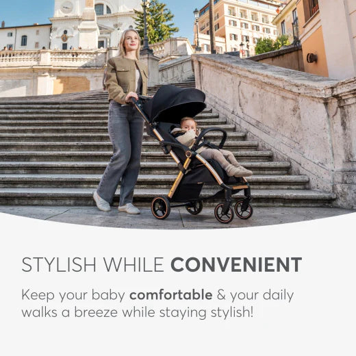 Autofolding pushchair Eden Black