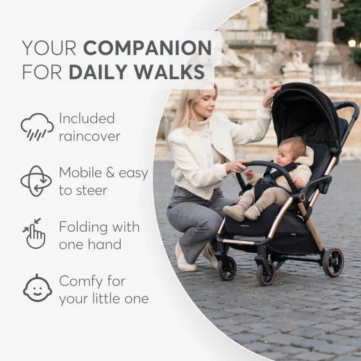 Autofolding pushchair Eden Black