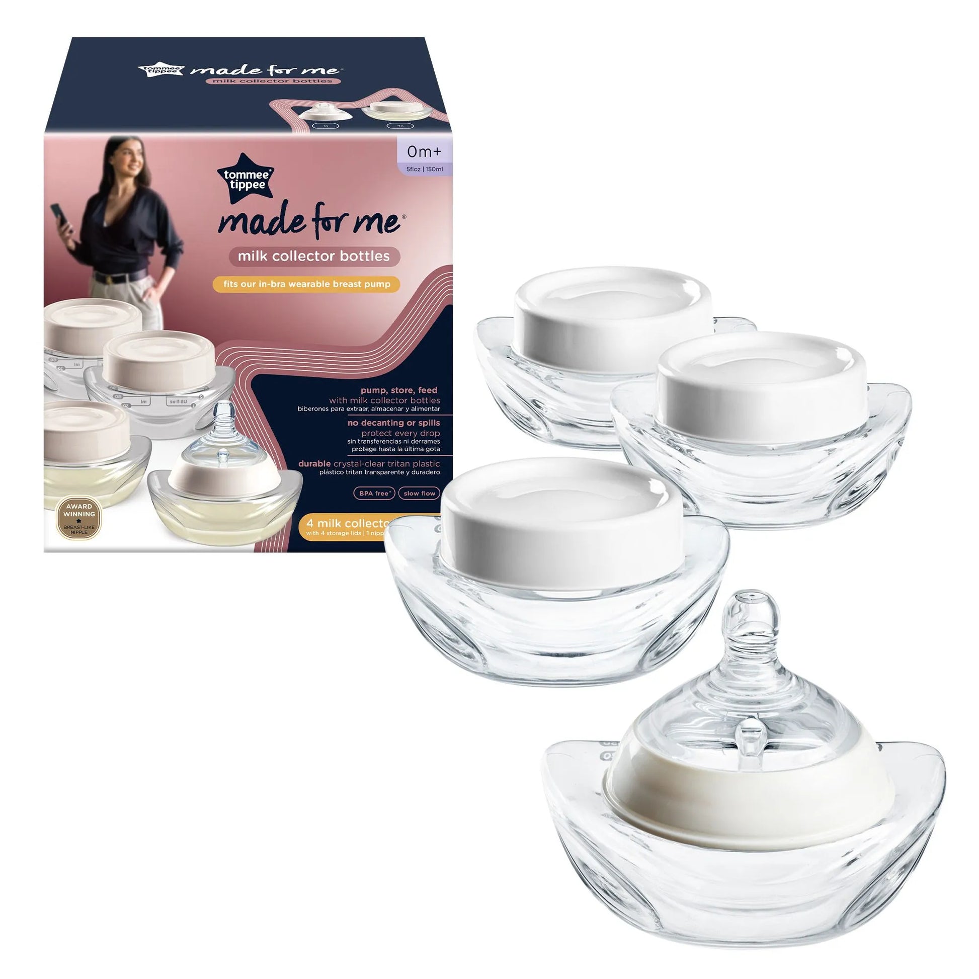 (TOMMEE TIPPEE) TT WEARABLE PUMP MILK COLLECTORS 4ct