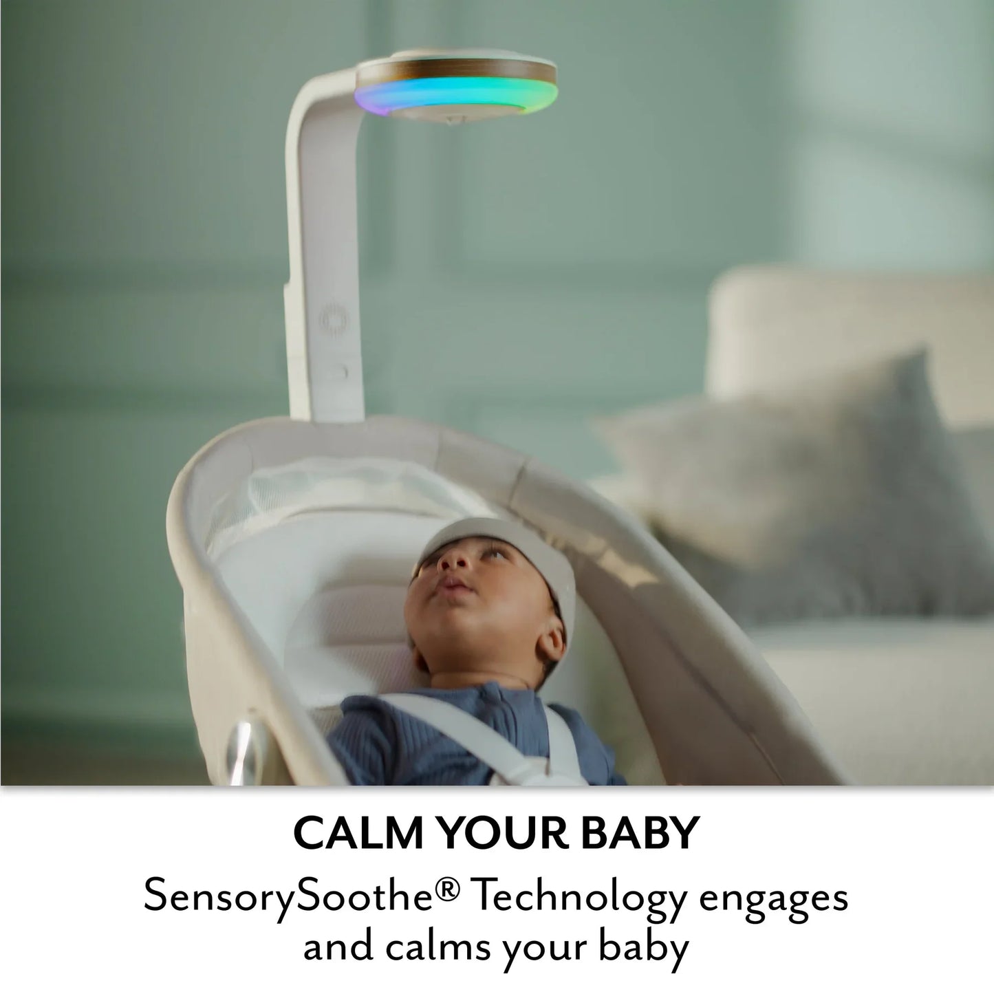 Evenflo - Elara 2-in-1 Smart Motion Baby Swing & Soothing Nest with SensorySoothe Technology