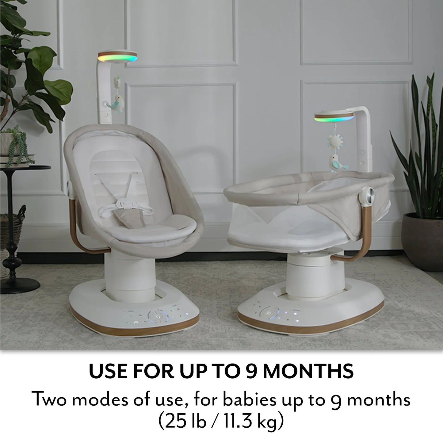 Evenflo - Elara 2-in-1 Smart Motion Baby Swing & Soothing Nest with SensorySoothe Technology