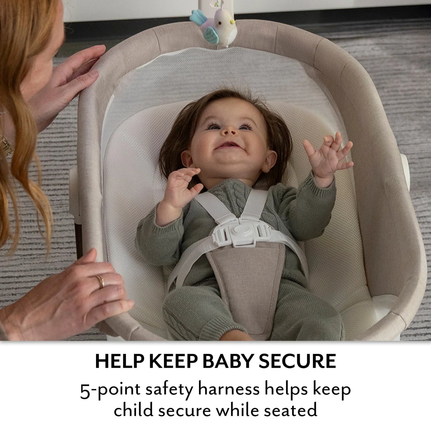 Evenflo - Elara 2-in-1 Smart Motion Baby Swing & Soothing Nest with SensorySoothe Technology