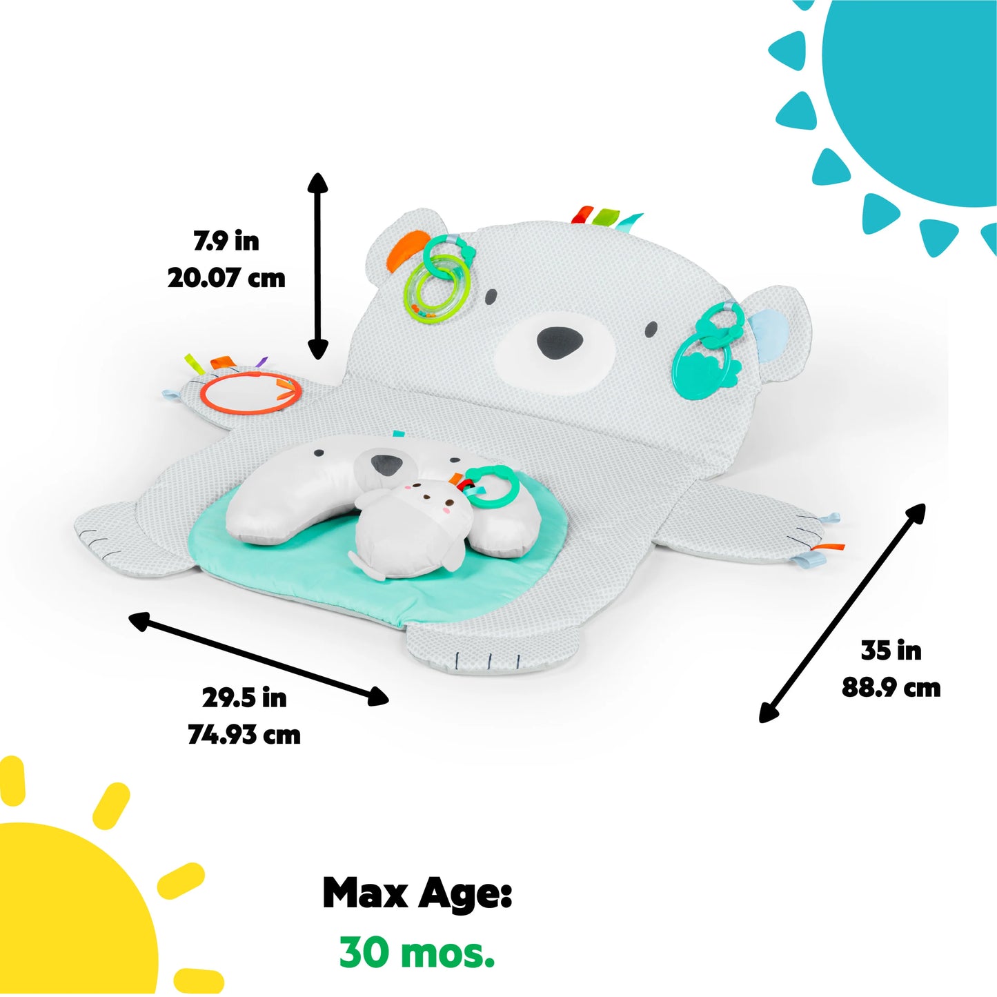 Kids2 - Prop And Play - Tummy Time - Polar Bear