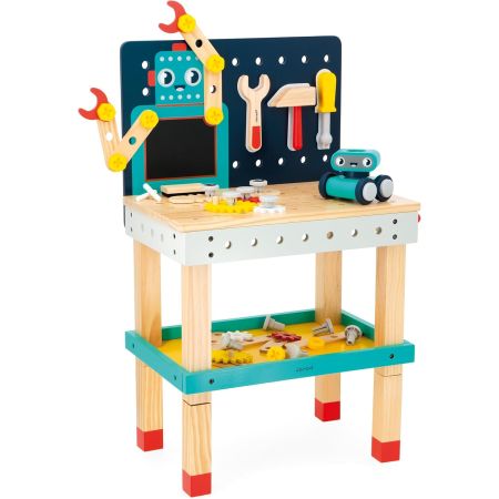 Janod - Large Robot Workbench Brico'Kids - Wooden
