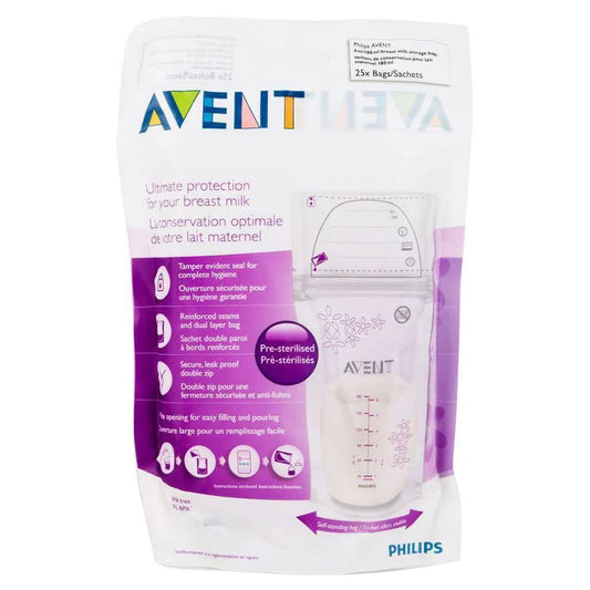 AVENT 25 BREAST MILK STORAGE BAGS 180ML