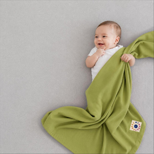 MyHokeyPokey swaddling blanket Grass Green