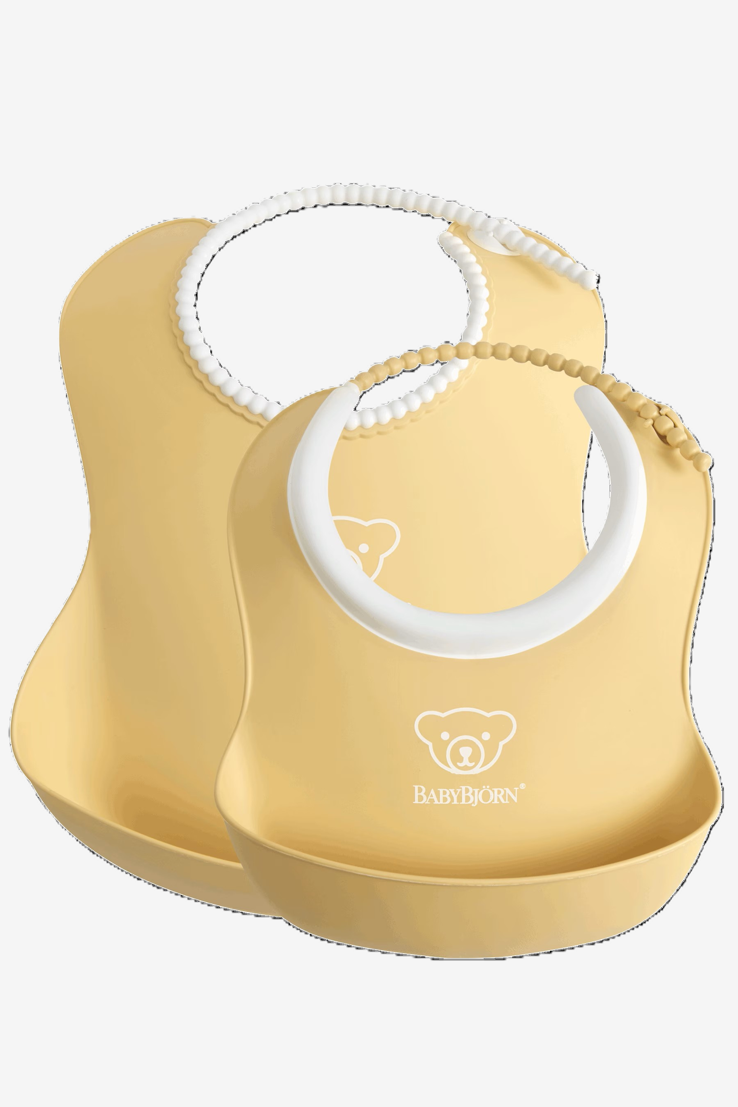 BABYBJORN FEEDING BIB SET 2-PACK POWDER YELLOW