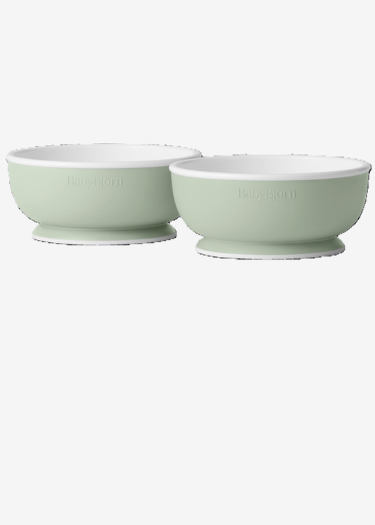 BABYBJORN BABY BOWL, 2-PACK - POWDER GREEN