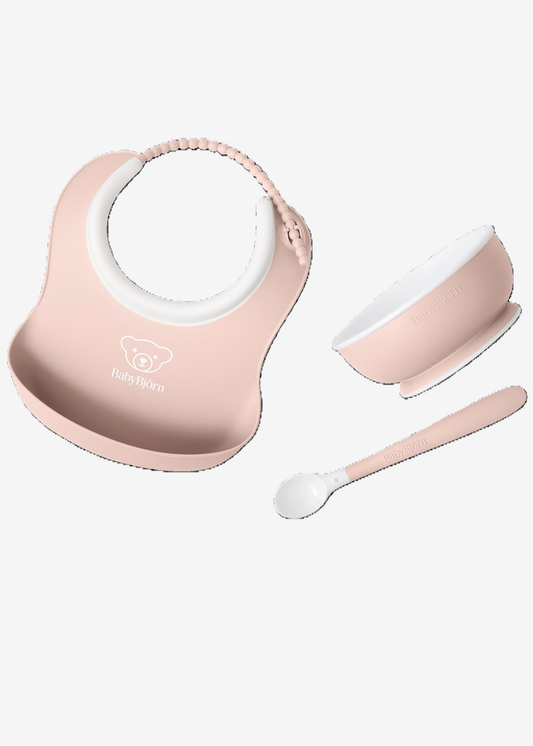 BABYBJORN BABY FEEDING SET, 3'S - POWDER PINK