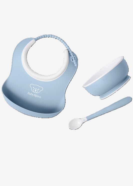 BABYBJORN BABY FEEDING SET, 3'S - POWDER BLUE