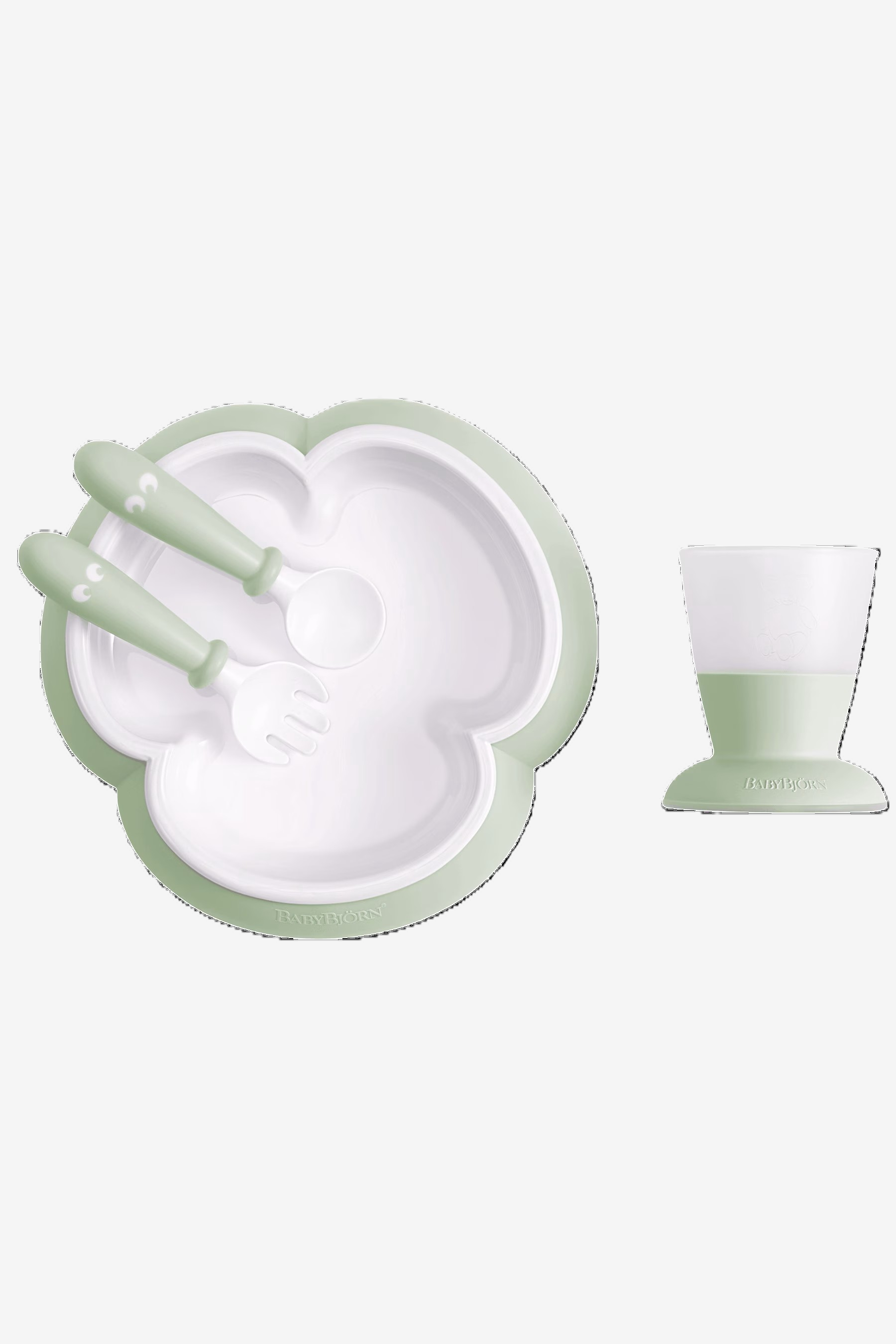 BABYBJORN BABY FEEDING SET - POWDER GREEN