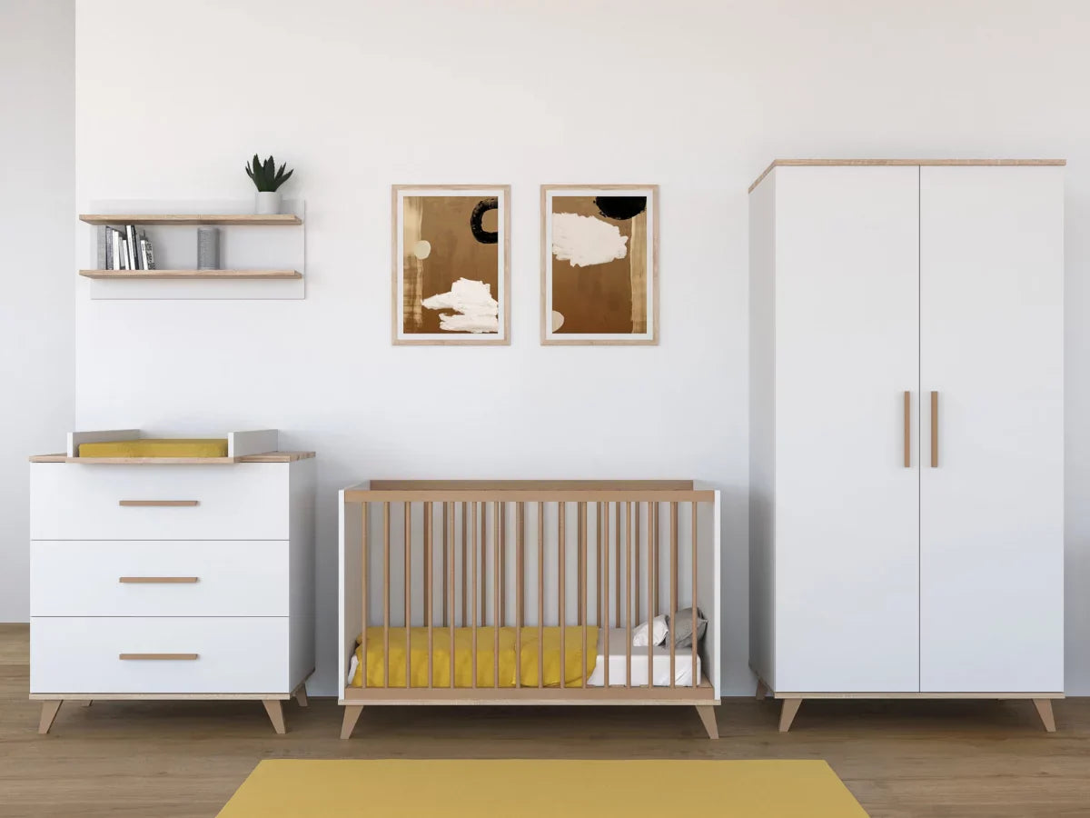 Faktum - Flip Chest - 3 Drawers Nursery Dresser - White-Oak