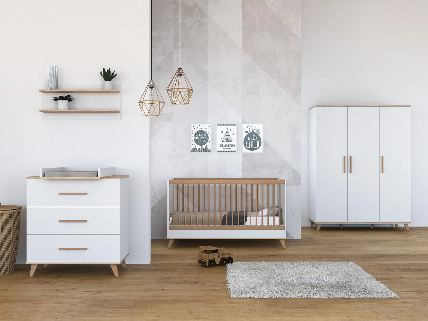 Faktum - Flip Convertible Baby Junior Bed - 140x70cm - Adjustable Mattress Base