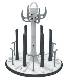 Compact bottle drying rack
