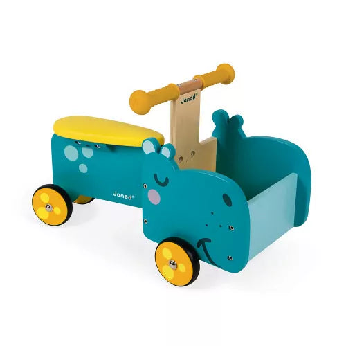 Janod Hippopotamus Ride-On (wood)
