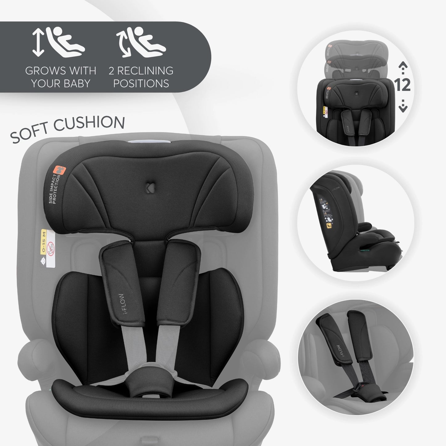 Kikkaboo - Car Seat 76*150cm i-Flow i-size -