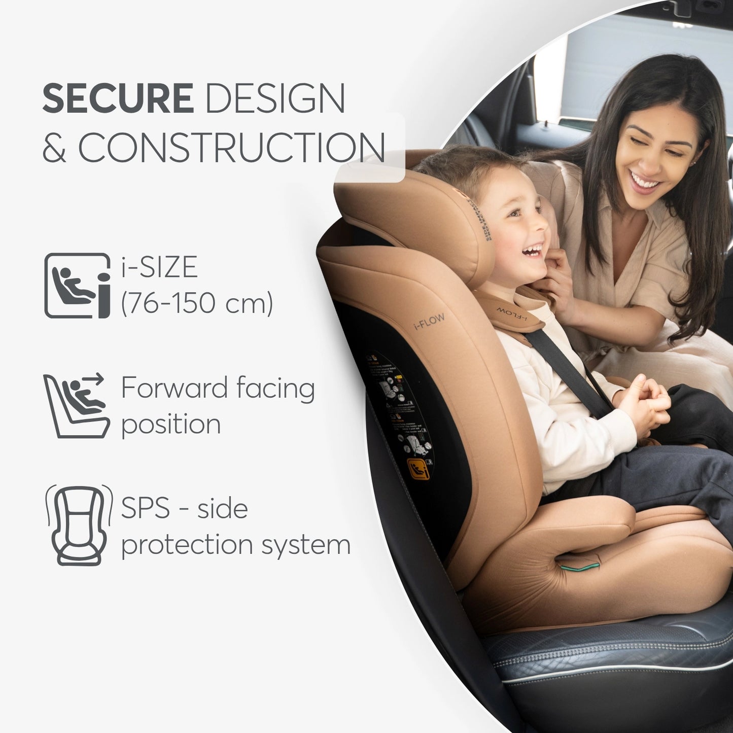 Kikkaboo - Car Seat 76*150cm i-Flow i-size -