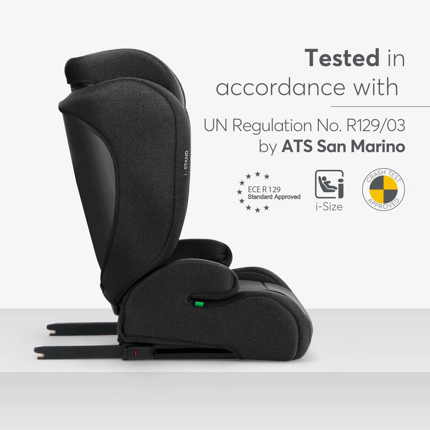 Kikkaboo - Car Seat 100*150cm i-stand - i-size - Black