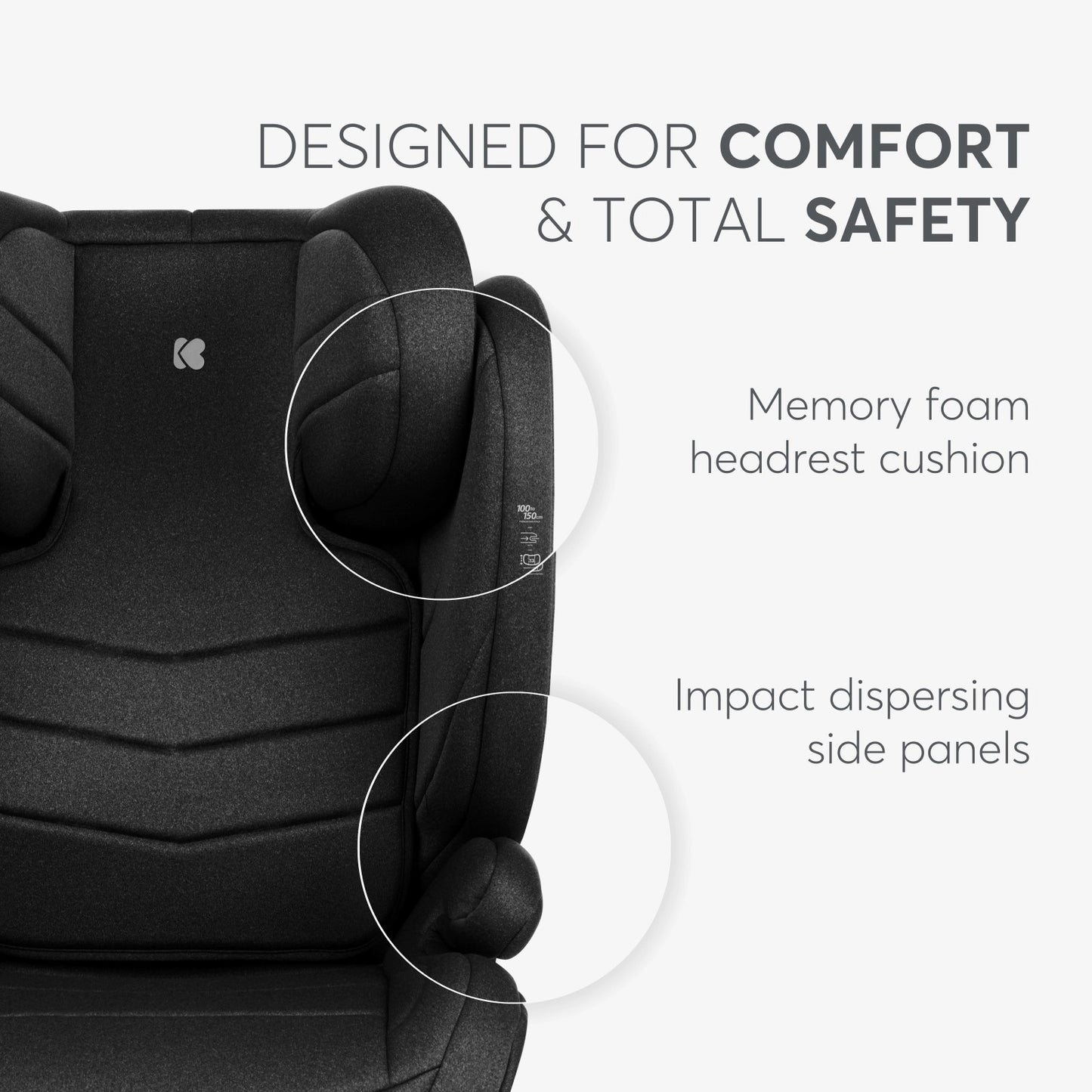 Kikkaboo - Car Seat 100*150cm i-stand - i-size - Black