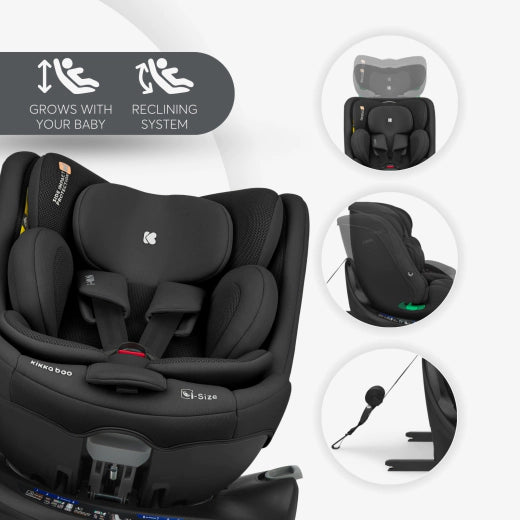 Kikkaboo - Car Seat 40*150cm - i-van i-size - Black