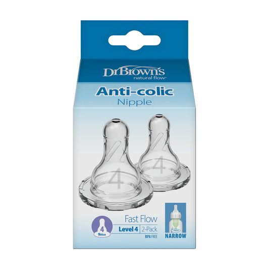 Narrow Level 4 Nipples 9m+ , 2 pack