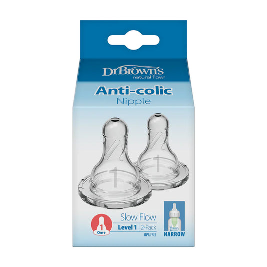 Narrow Level 1 Nipples 0m+ , 2 pack