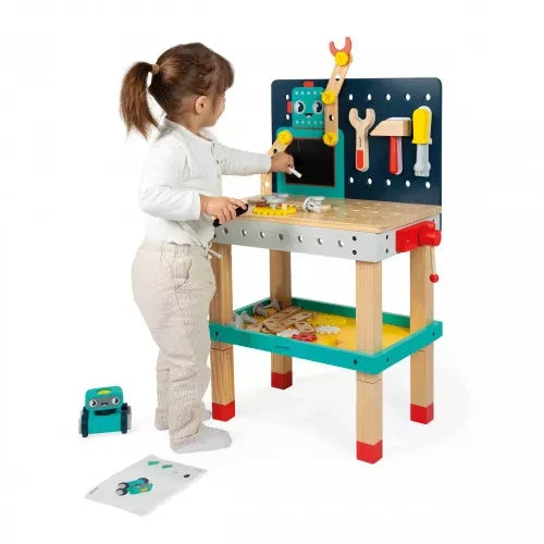 Janod - Large Robot Workbench Brico'Kids - Wooden