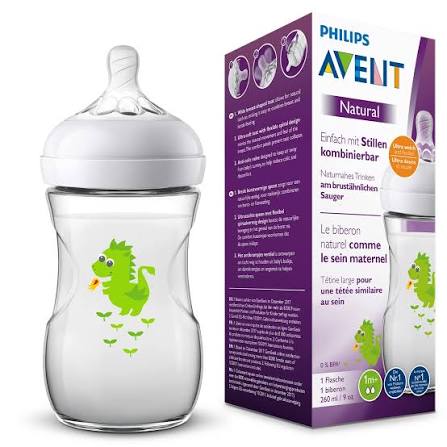 Avent - Natural Feedin Bottle 260ml - Single Pack - Tiger
