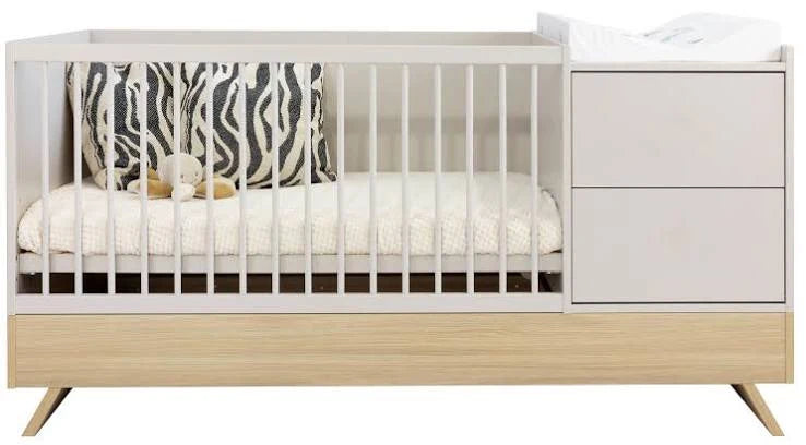 Faktum - Sienna 3in1 Multi Bed - Baby Cot With Changing Dresser & Junior Bed - Cashmere