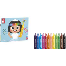 Janod - Wax Crayons - 12pcs