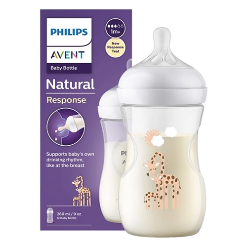 AVENT NATURAL BOTTLE 260ML GIRAF - SINGLE PACK