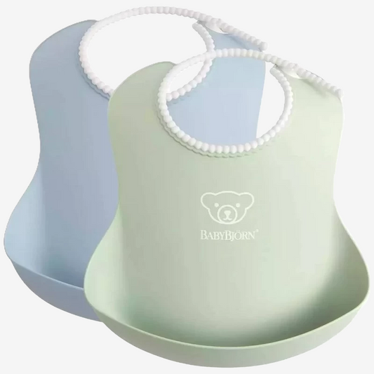 BABYBJORN SOFT BIB 2-PACK POWDER GREEN/BLUE