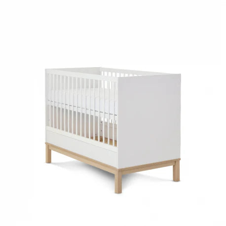Faktum - Astrid Convertible Baby & Toddler Cot - Modern Two-Tone Design - 70*140cm - White