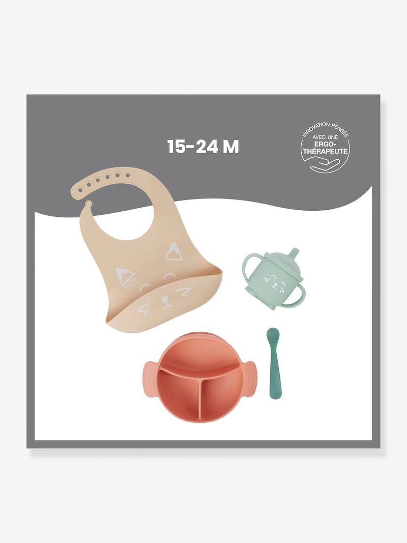 BabyMoov - Kit Learn'isy - Silicone Bowl +Spoon+Bib+Cup