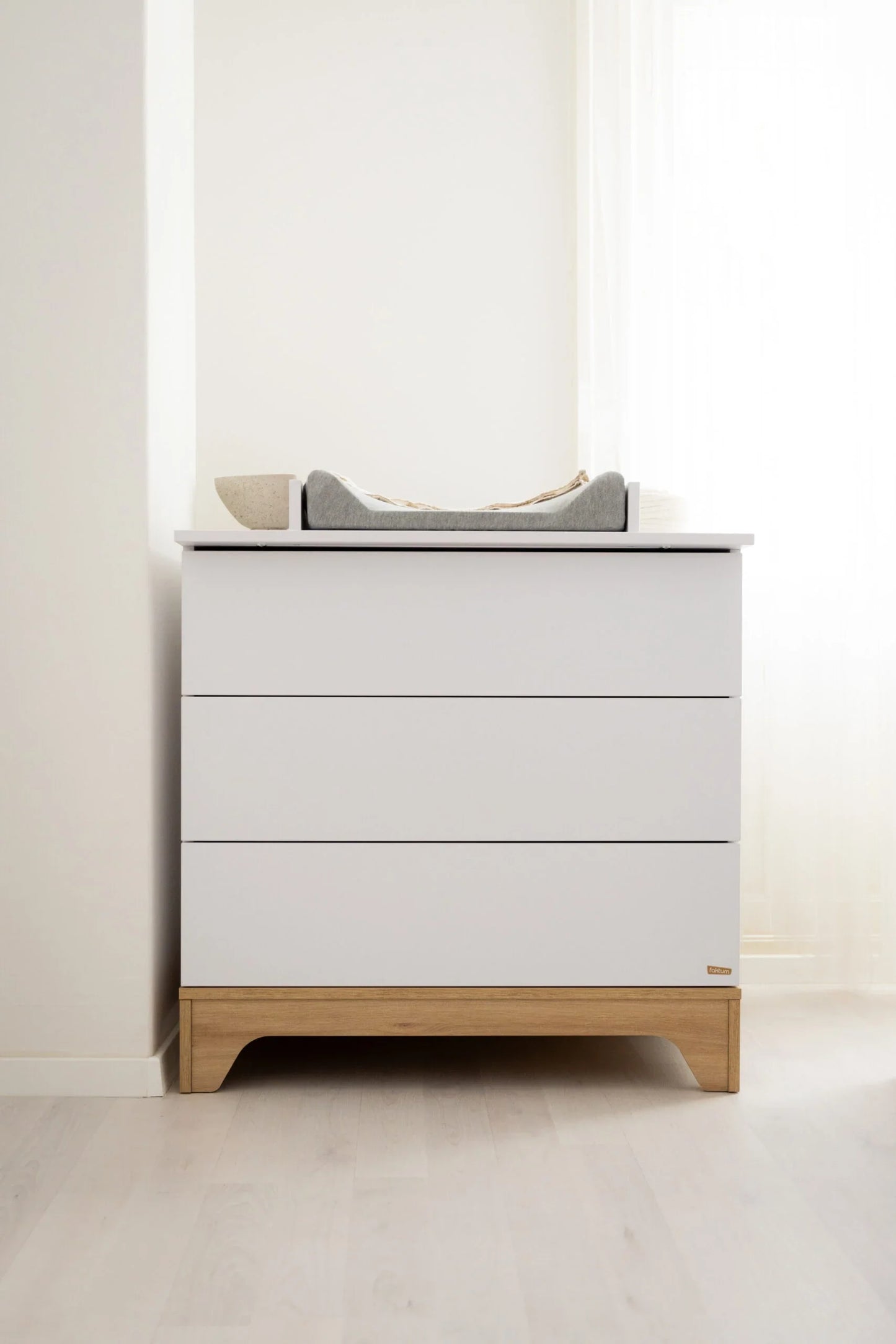 Faktum - Lumina - 3 Drawer Chest - Modern Nursery Storage - White