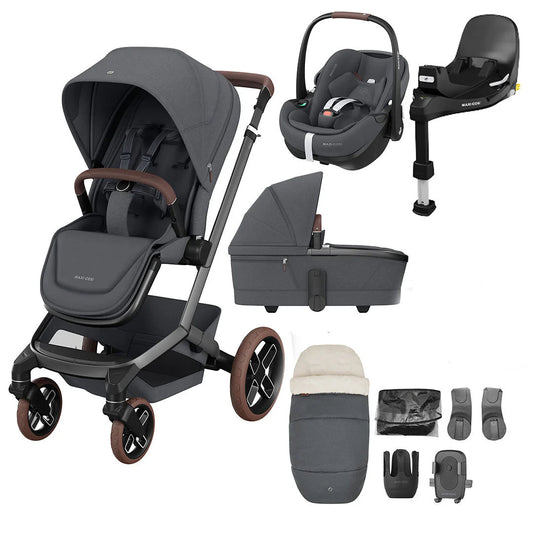 FAME - TWILLIC GRAPHITE 4 Piece Bundle

Fame Stroller.
Carrycot.
Pebble 360 Pro Car Seat.
FamilyFix 360 Pro Base.