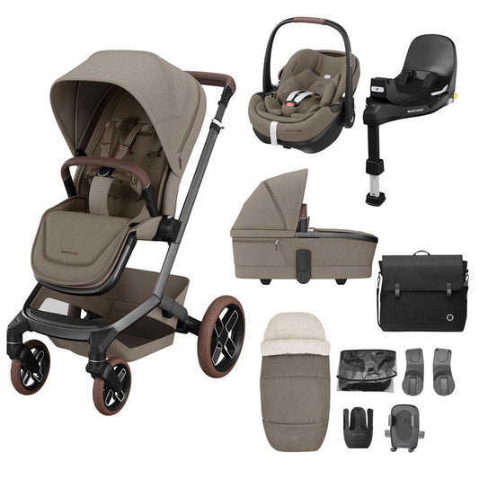 FAME - TWILLIC TRUFFLE 4 Piece Bundle

Fame Stroller.
Carrycot.
Pebble 360 Pro Car Seat.
FamilyFix 360 Pro Base.