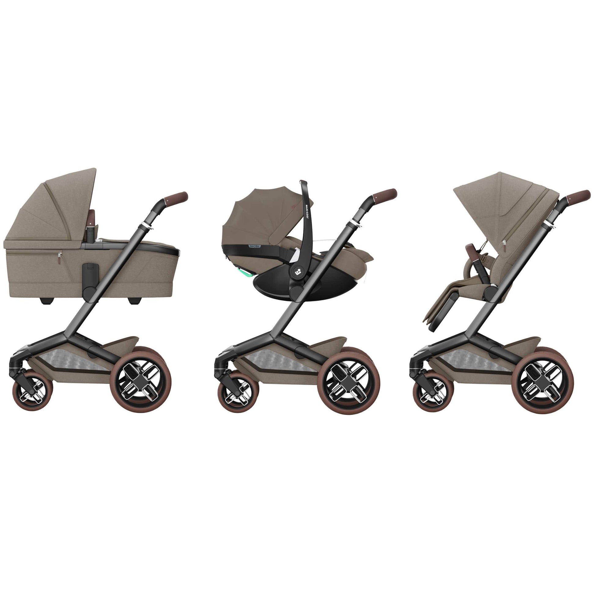 MAXI COSI PLAZA+ TWILLIC TRUFFLE 3 Piece Bundle

Plaza+ Stroller & Carrycot.
Pebble 360 Pro Car Seat.
FamilyFix 360 Pro Base.